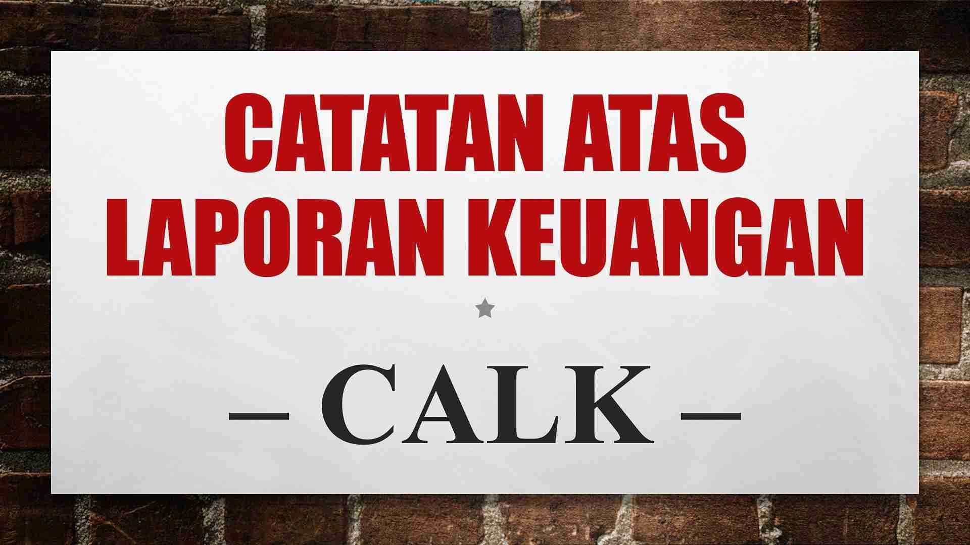 Catatan Atas Laporan Keuangan